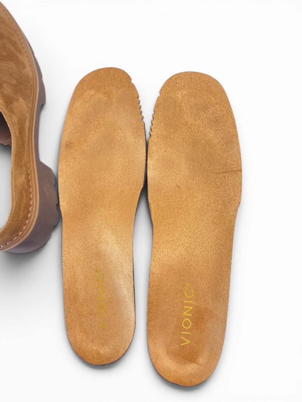 Vionic Fairfax Clogs Women's Suede Slip-On Comfort Mule Lug Sole Hazelnut Size 9 - Picture 7 of 8
